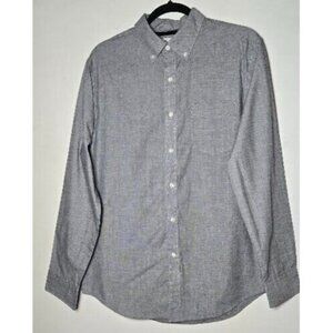 Mens Croft & Barrow Dress Shirt Long Sleeve Easy Care Button Down Gray Large